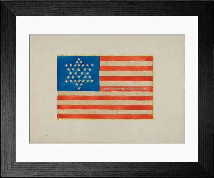 Framed Print : Flag: Civil War, c. 1936. Creator: Edward Grant Framed Print : Flag: Civil War, c. 1936. Creator: Edward Grant