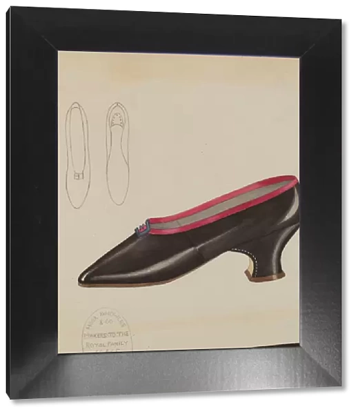 Womans Slippers, c. 1936. Creator: Esther Hansen