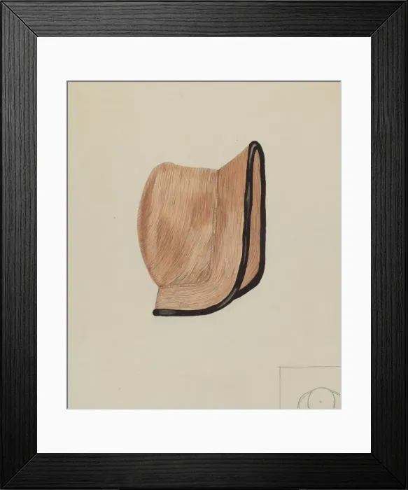 Framed Print : Childs Bonnet, 1935 / 1942. Creator: Mary E Humes Framed Print : Childs Bonnet, 1935 / 1942. Creator: Mary E Humes