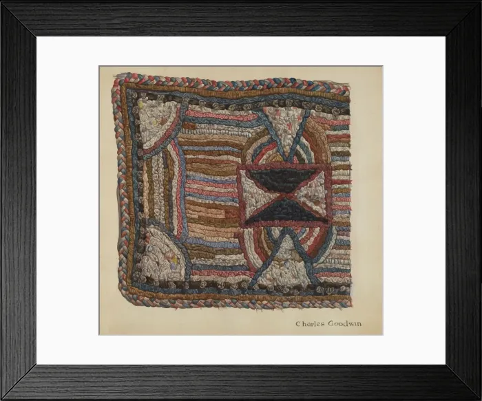 Framed Print : Shaker Shirred Rug, 1935 / 1942. Creator: Charles Goodwin Framed Print : Shaker Shirred Rug, 1935 / 1942. Creator: Charles Goodwin