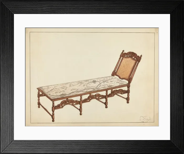 Framed Print : Day Bed, 1935 / 1942. Creator: Nicholas Gorid Framed Print : Day Bed, 1935 / 1942. Creator: Nicholas Gorid