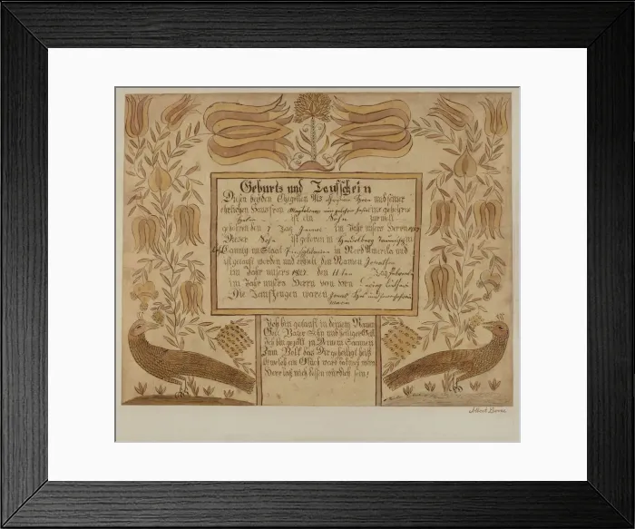 Framed Print : Fraktur, 1935 / 1942. Creator: Albert J. Levone Framed Print : Fraktur, 1935 / 1942. Creator: Albert J. Levone