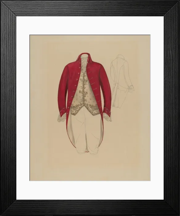 Framed Print : Mans Coat and Waistcoat, c. 1936. Creator: Melita Hofmann Framed Print : Mans Coat and Waistcoat, c. 1936. Creator: Melita Hofmann