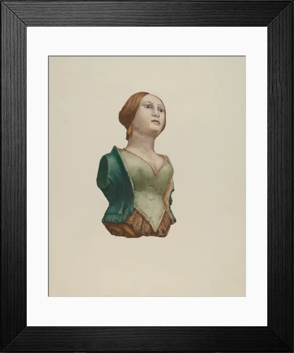 Framed Print : Half-Length Figure, 1935 / 1942. Creator: Rosamond P Gray Framed Print : Half-Length Figure, 1935 / 1942. Creator: Rosamond P Gray