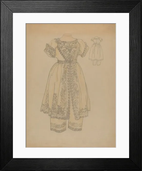 Framed Print : Childs Dress, c. 1936. Creator: Melita Hofmann Framed Print : Childs Dress, c. 1936. Creator: Melita Hofmann