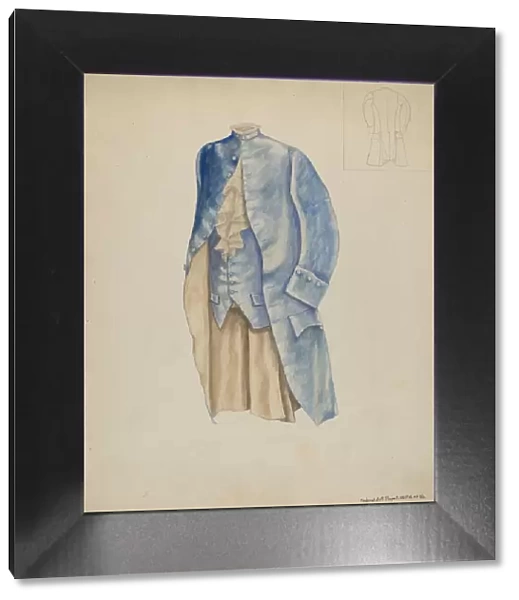Mans Coat & Waistcoat, c. 1937. Creator: Mary E Humes
