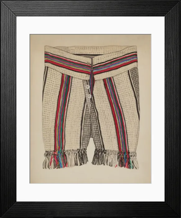Framed Print : Boys Pants, c. 1937. Creator: Florence Huston Framed Print : Boys Pants, c. 1937. Creator: Florence Huston