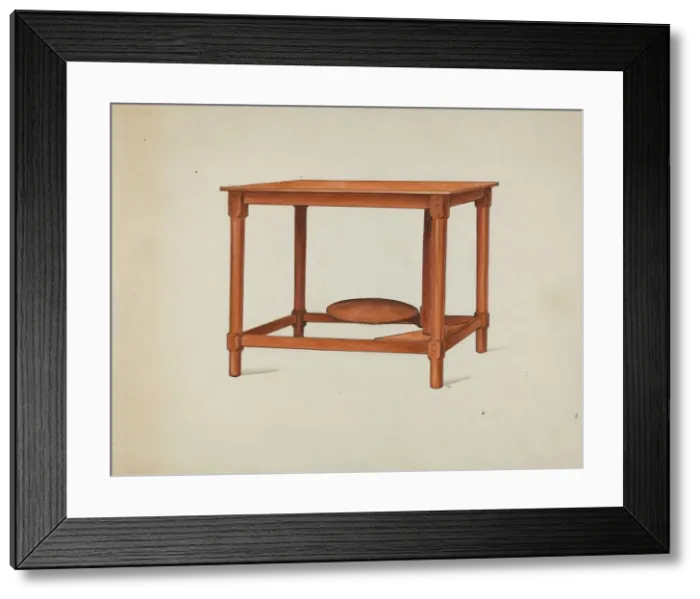 Framed Print : Shaker Wash Stand, c. 1936. Creator: Ray Holden Framed Print : Shaker Wash Stand, c. 1936. Creator: Ray Holden