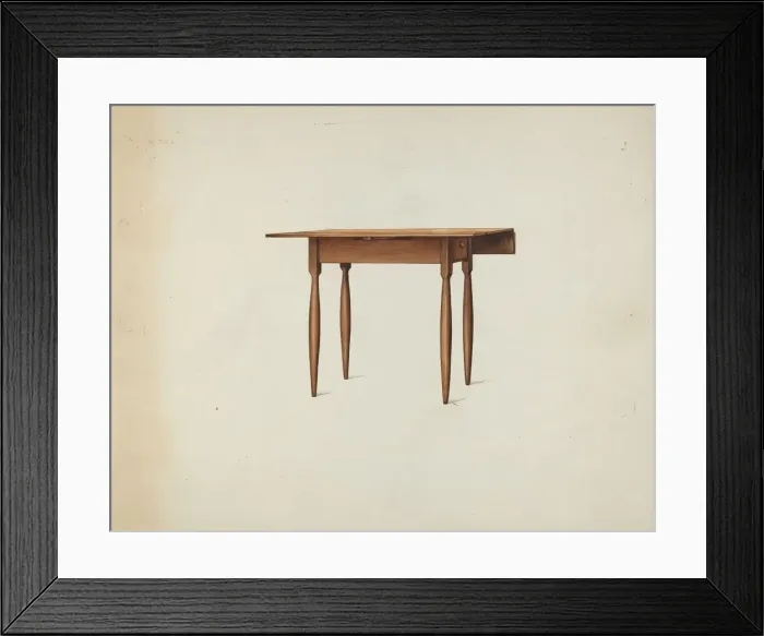 Framed Print : Shaker Table, c. 1936. Creator: Ray Holden Framed Print : Shaker Table, c. 1936. Creator: Ray Holden