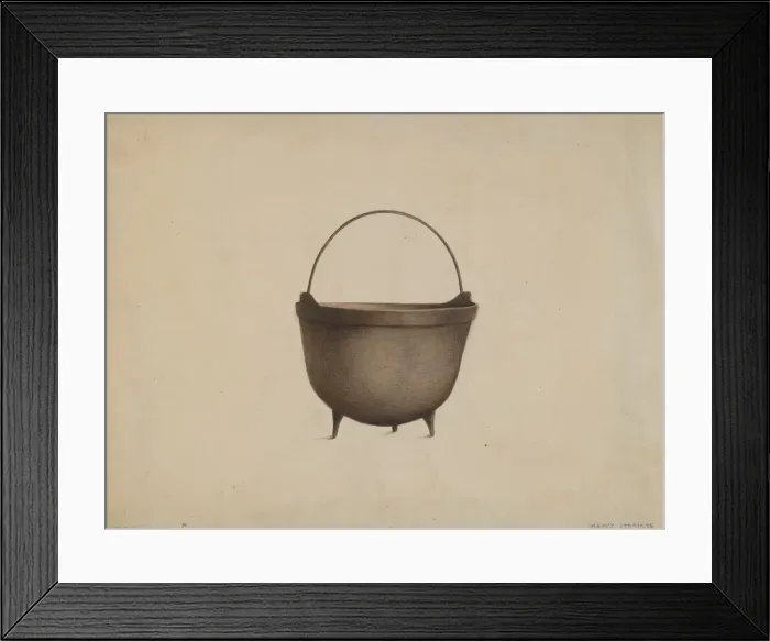 Framed Print : Potato Kettle, c. 1937. Creator: Harry Jennings Framed Print : Potato Kettle, c. 1937. Creator: Harry Jennings