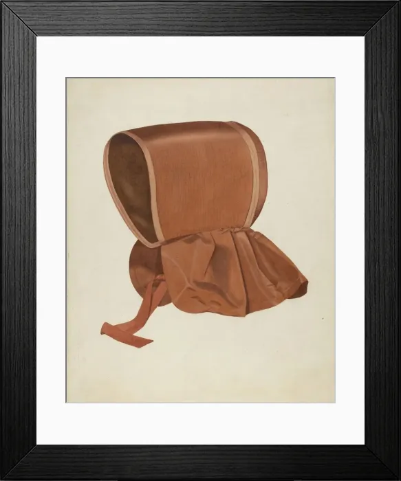 Framed Print : Shaker Bonnet, c. 1937. Creator: Joseph Goldberg Framed Print : Shaker Bonnet, c. 1937. Creator: Joseph Goldberg