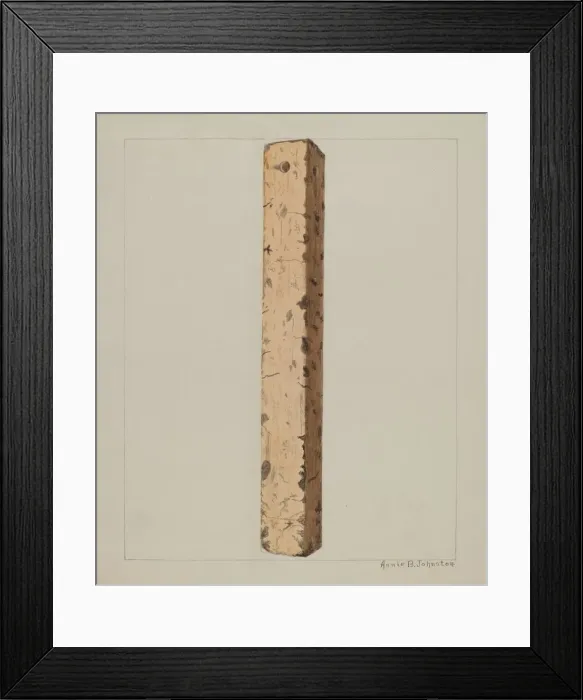 Framed Print : Pottery Grave Post, c. 1937. Creator: Annie B Johnston Framed Print : Pottery Grave Post, c. 1937. Creator: Annie B Johnston