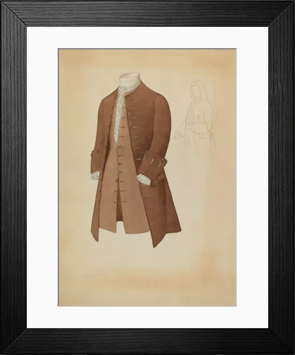 Framed Print : Mans Suit, c. 1937. Creator: Creighton Kay-Scott Framed Print : Mans Suit, c. 1937. Creator: Creighton Kay-Scott