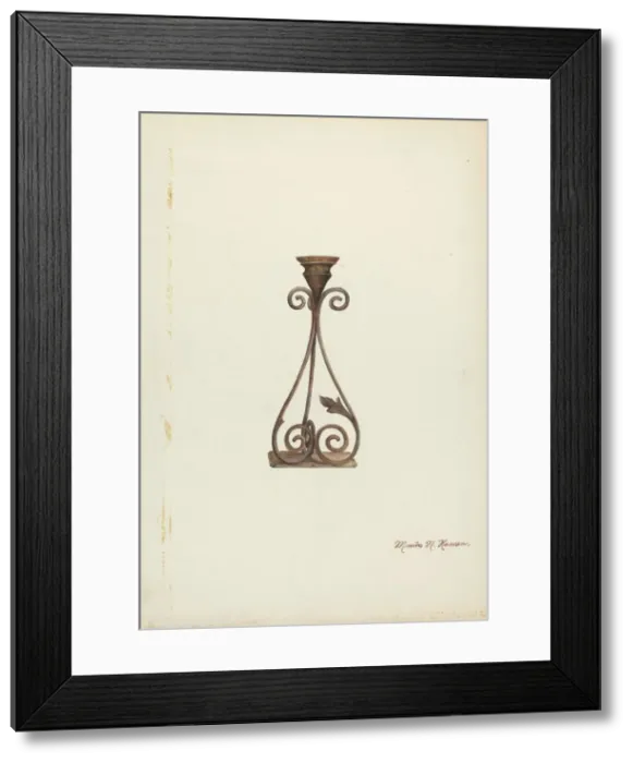 Framed Print : Candlesticks, c. 1937. Creator: Marius Hansen Framed Print : Candlesticks, c. 1937. Creator: Marius Hansen