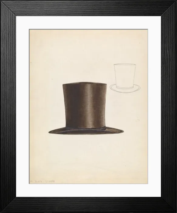 Framed Print : Mans Hat, c. 1937. Creator: Creighton Kay-Scott Framed Print : Mans Hat, c. 1937. Creator: Creighton Kay-Scott