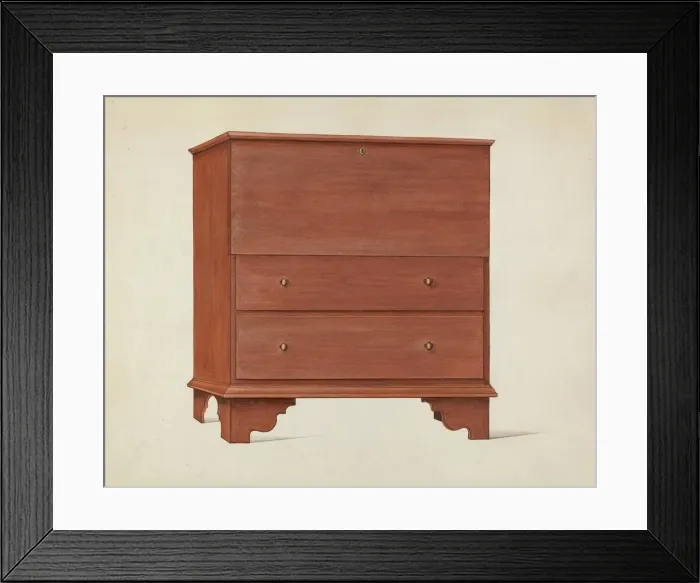Framed Print : Shaker Blanket Chest, c. 1936. Creator: Ray Holden Framed Print : Shaker Blanket Chest, c. 1936. Creator: Ray Holden