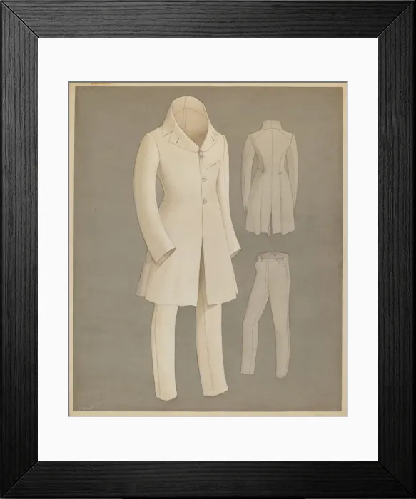 Framed Print : Coat and Trousers, c. 1937. Creator: Creighton Kay-Scott Framed Print : Coat and Trousers, c. 1937. Creator: Creighton Kay-Scott