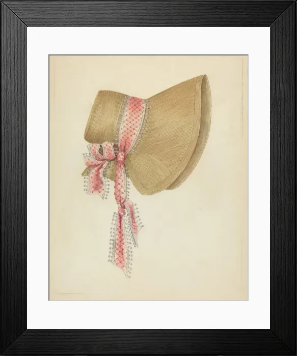 Framed Print : Bonnet, c. 1937. Creator: Esther Hansen Framed Print : Bonnet, c. 1937. Creator: Esther Hansen