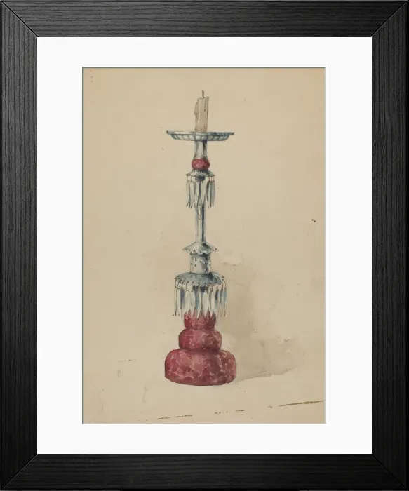 Framed Print : Candlestick, c. 1936. Creator: Geoffrey Holt Framed Print : Candlestick, c. 1936. Creator: Geoffrey Holt