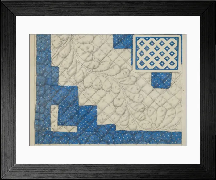 Framed Print : Pieced Quilt, c. 1936. Creator: Maud M Holme Framed Print : Pieced Quilt, c. 1936. Creator: Maud M Holme