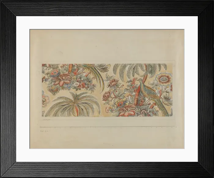 Framed Print : Hand Blocked Chintz, c. 1936. Creator: Edith Magnette Framed Print : Hand Blocked Chintz, c. 1936. Creator: Edith Magnette