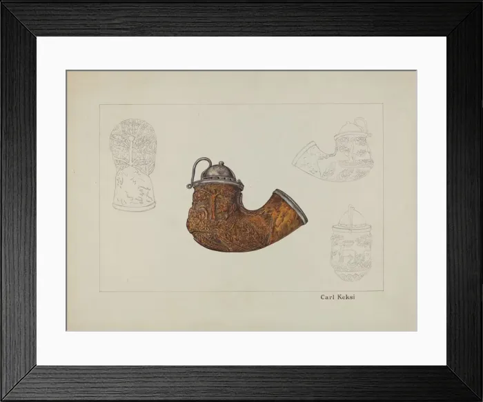 Framed Print : Pipe Bowl, c. 1937. Creator: Carl Keksi Framed Print : Pipe Bowl, c. 1937. Creator: Carl Keksi