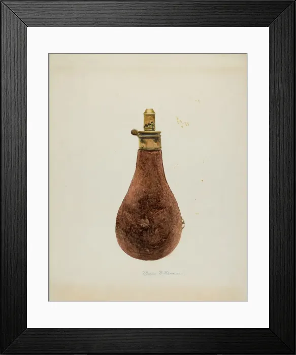 Framed Print : Powder Horn, c. 1937. Creator: Marius Hansen Framed Print : Powder Horn, c. 1937. Creator: Marius Hansen