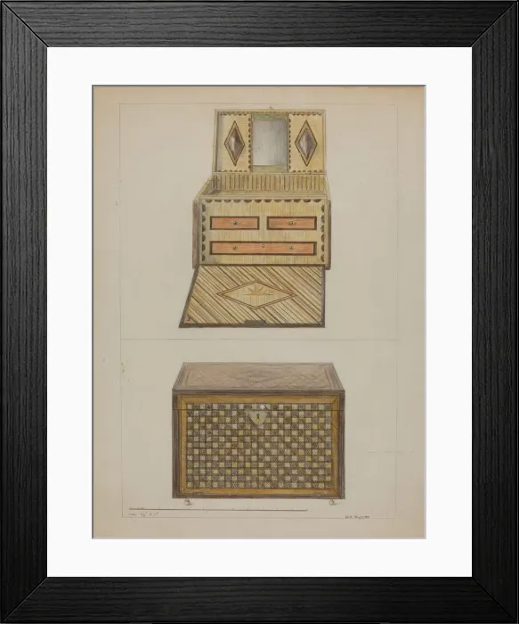 Framed Print : Toy Trunk, c. 1936. Creator: Edith Magnette Framed Print : Toy Trunk, c. 1936. Creator: Edith Magnette