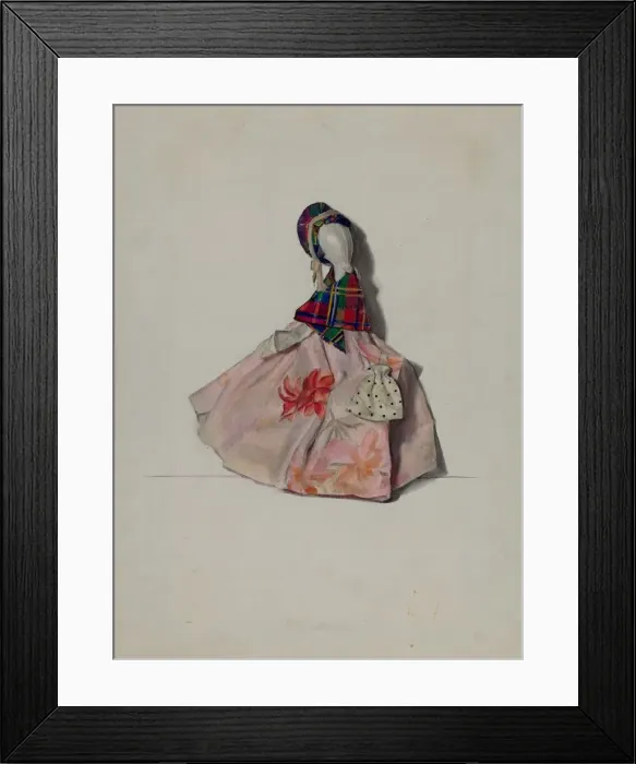 Framed Print : Clay Pipe Doll, c. 1936. Creator: Jane Iverson Framed Print : Clay Pipe Doll, c. 1936. Creator: Jane Iverson