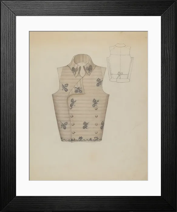 Framed Print : Waistcoat, c. 1936. Creator: Marie Mitchell Framed Print : Waistcoat, c. 1936. Creator: Marie Mitchell