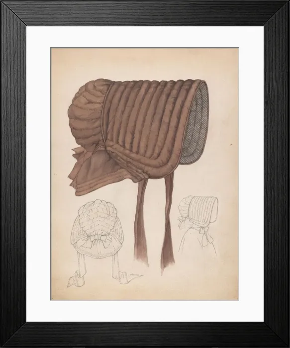 Framed Print : Quaker Bonnet, c. 1937. Creator: Rosalia Lane Framed Print : Quaker Bonnet, c. 1937. Creator: Rosalia Lane