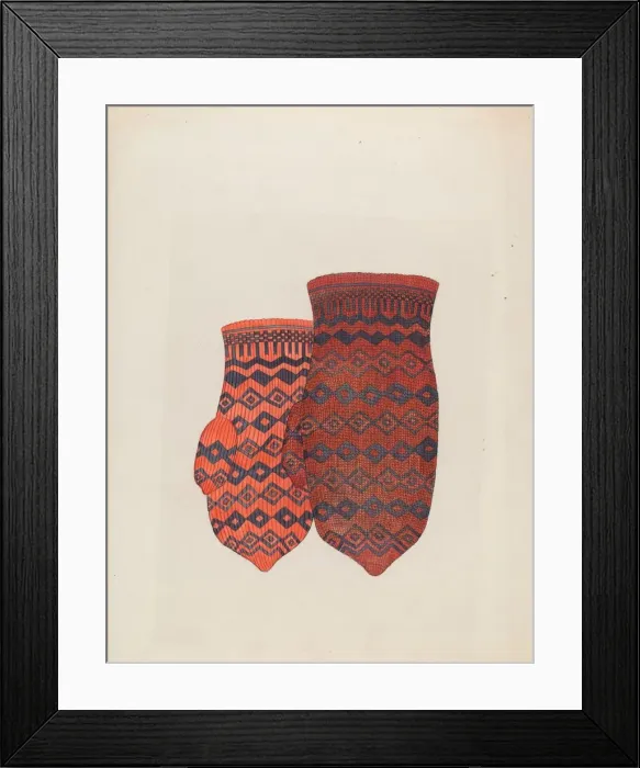 Framed Print : Mitten, c. 1936. Creator: Carl Keksi Framed Print : Mitten, c. 1936. Creator: Carl Keksi