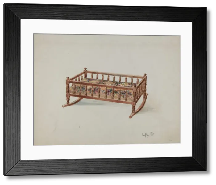 Framed Print : Dolls Cradle, c. 1937. Creator: Geoffrey Holt Framed Print : Dolls Cradle, c. 1937. Creator: Geoffrey Holt