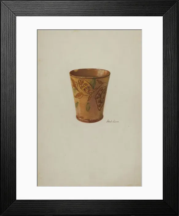 Framed Print : Pa. German Cup, c. 1937. Creator: Albert J. Levone Framed Print : Pa. German Cup, c. 1937. Creator: Albert J. Levone