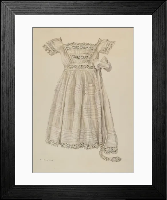 Framed Print : Childs Dress, c. 1937. Creator: Hans Mangelsdorf