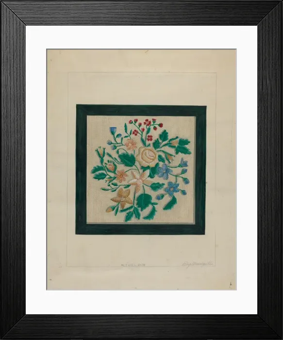 Framed Print : Embroidery Piece, c. 1936. Creator: Raymond Manupelli Framed Print : Embroidery Piece, c. 1936. Creator: Raymond Manupelli
