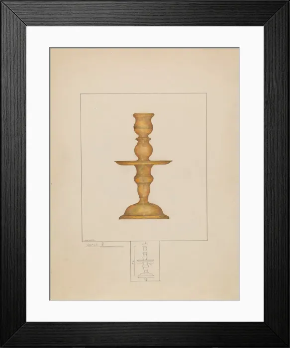 Framed Print : Candlestick, c. 1936. Creator: Henry Meyers Framed Print : Candlestick, c. 1936. Creator: Henry Meyers