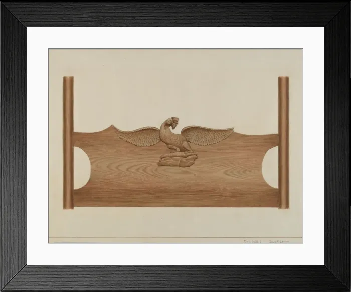 Framed Print : Headboard, c. 1937. Creator: James M. Lawson Framed Print : Headboard, c. 1937. Creator: James M. Lawson