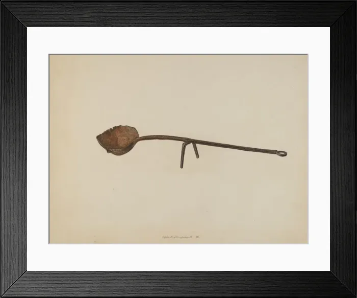 Framed Print : Metal Ladle, c. 1938. Creator: Albert Geuppert Framed Print : Metal Ladle, c. 1938. Creator: Albert Geuppert