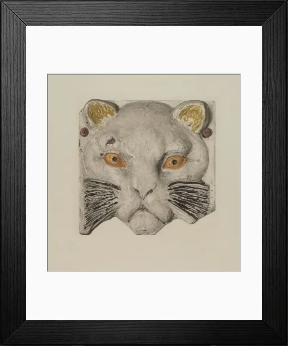 Framed Print : Cats Head, c. 1938. Creator: Harriette Gale Framed Print : Cats Head, c. 1938. Creator: Harriette Gale