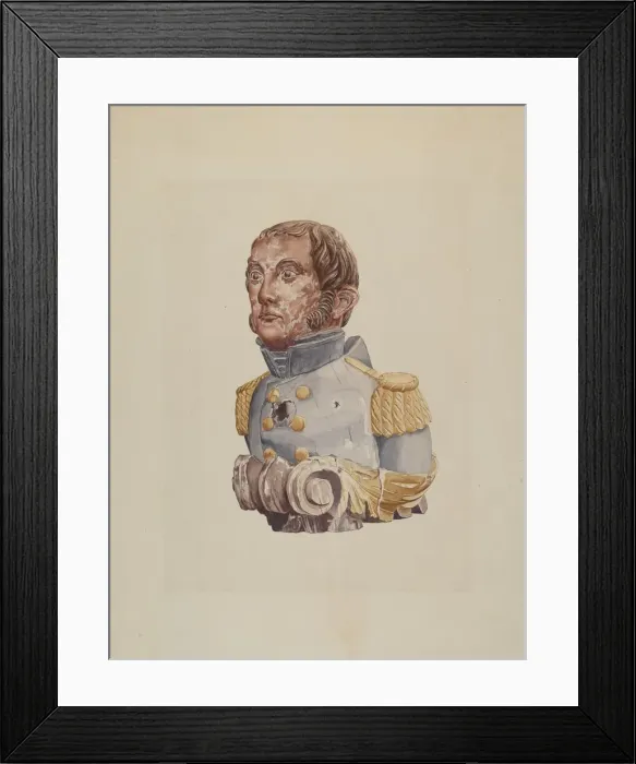 Framed Print : Half Length Figurehead, c. 1938. Creator: Rosamond P Gray Framed Print : Half Length Figurehead, c. 1938. Creator: Rosamond P Gray