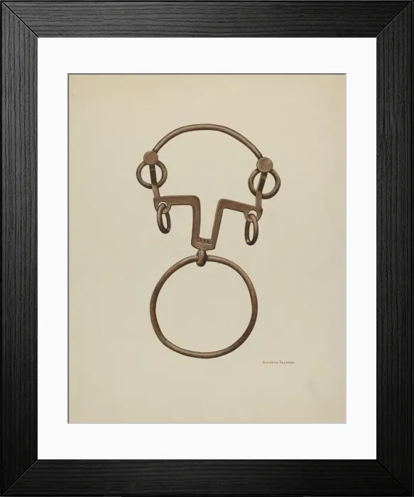 Framed Print : Ring Bit, c. 1938. Creator: Gordena Jackson Framed Print : Ring Bit, c. 1938. Creator: Gordena Jackson