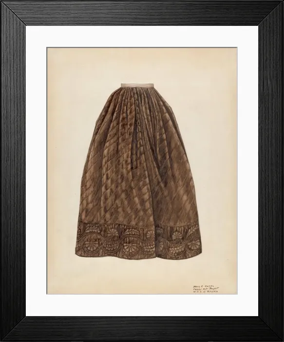 Framed Print : Petticoat, c. 1938. Creator: Mary E Humes Framed Print : Petticoat, c. 1938. Creator: Mary E Humes
