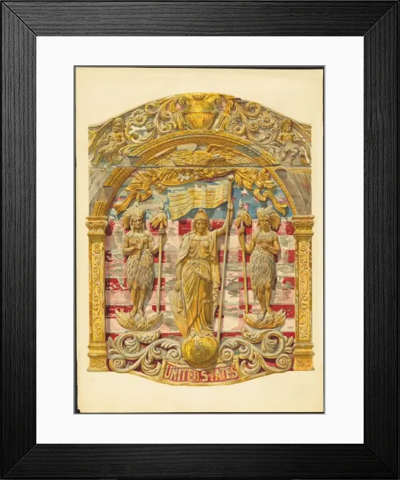 Framed Print : Panel from Circus Wagon, c. 1938. Creator: Frank M Keane Framed Print : Panel from Circus Wagon, c. 1938. Creator: Frank M Keane