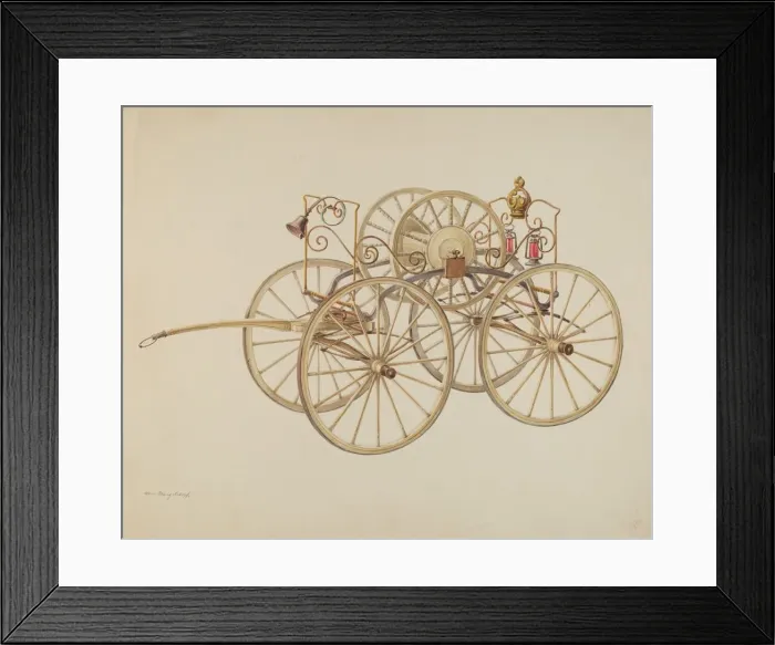 Framed Print : Fire Hose Reel, c. 1938. Creator: Hans Mangelsdorf Framed Print : Fire Hose Reel, c. 1938. Creator: Hans Mangelsdorf