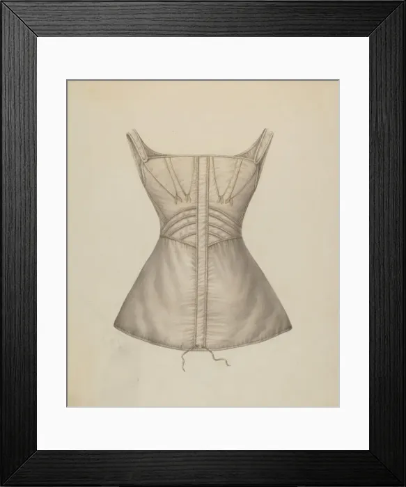 Framed Print : Corset, c. 1938. Creator: Marie Mitchell Framed Print : Corset, c. 1938. Creator: Marie Mitchell