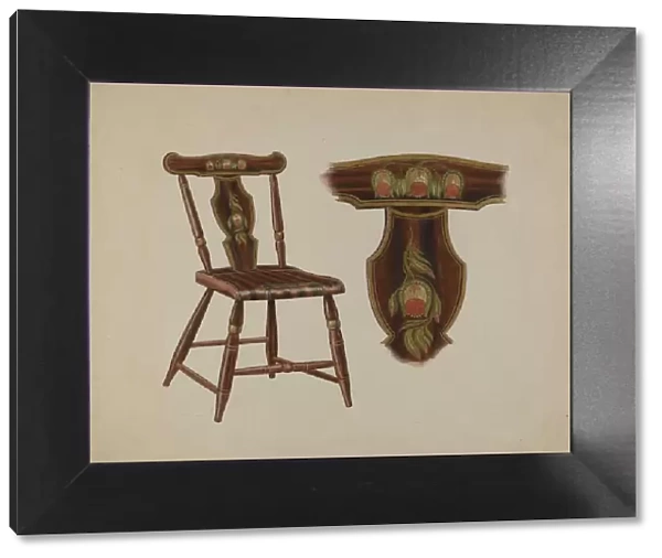 Pa. German Chair, c. 1940. Creator: Henry Moran