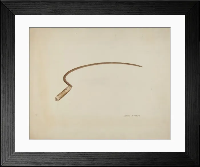 Framed Print : Pioneer Sickle, c. 1941. Creator: LeRoy Griffith Framed Print : Pioneer Sickle, c. 1941. Creator: LeRoy Griffith