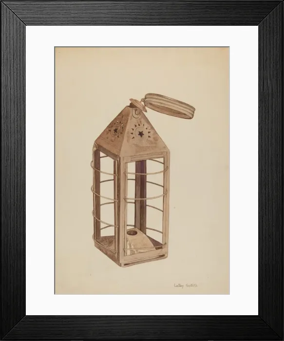 Framed Print : Pioneer Lantern, c. 1941. Creator: LeRoy Griffith Framed Print : Pioneer Lantern, c. 1941. Creator: LeRoy Griffith