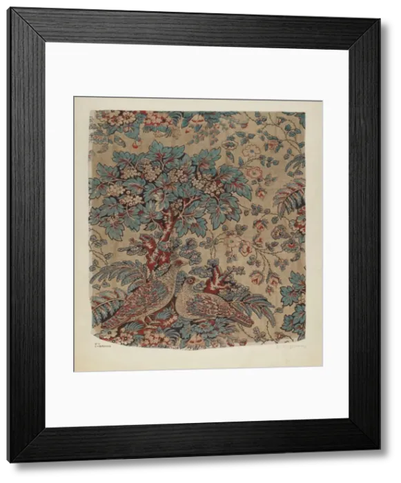 Framed Print : Printed Textile, c. 1941. Creator: Joseph Lubrano Framed Print : Printed Textile, c. 1941. Creator: Joseph Lubrano